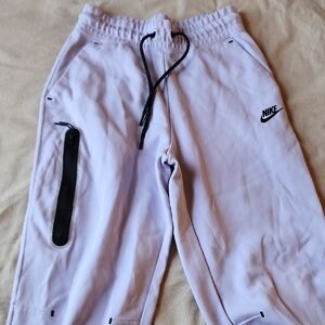 Nike Women's Light Purple Joggers with Black Details